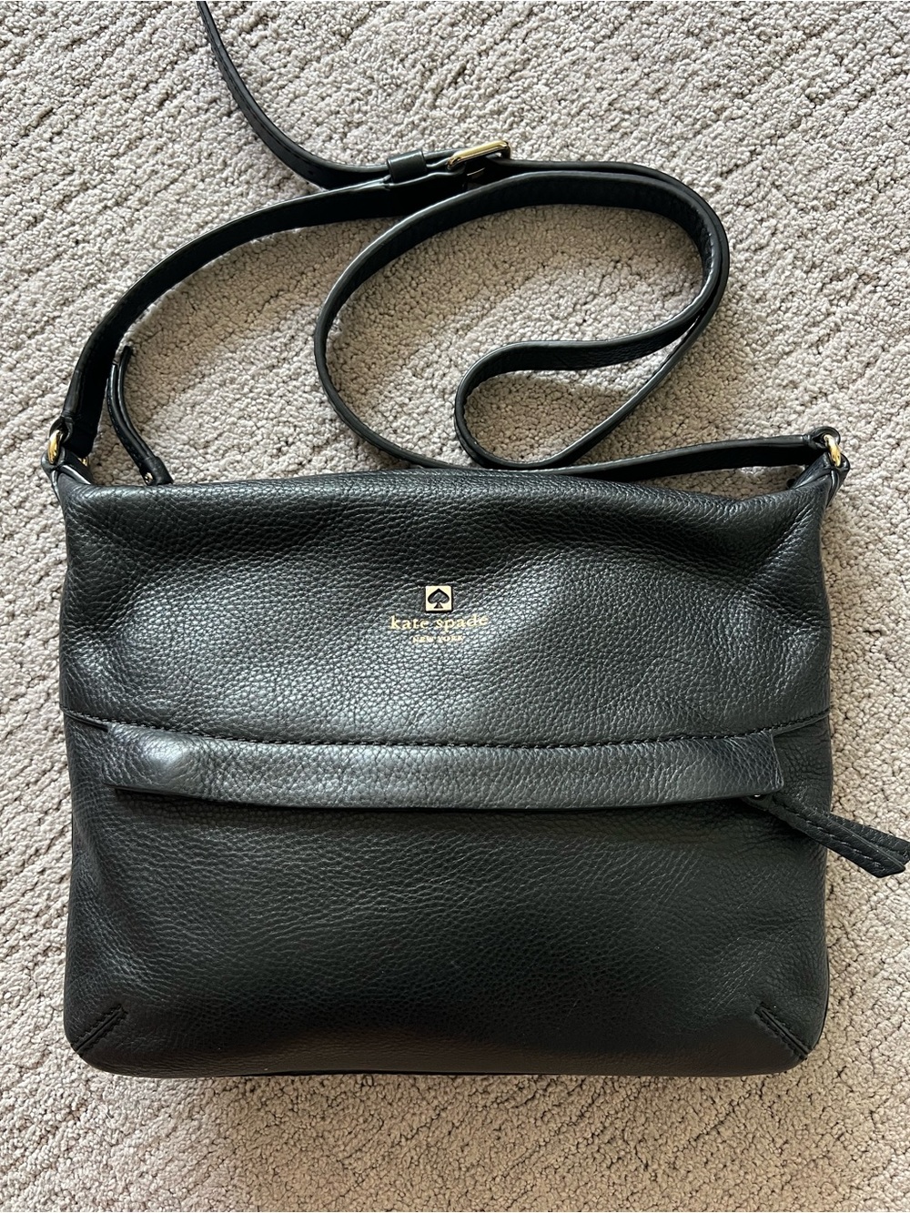 Kate Spade Black Leather Crossbody Bag